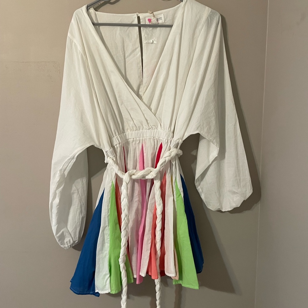 L’atiste Rainbow pleated dress